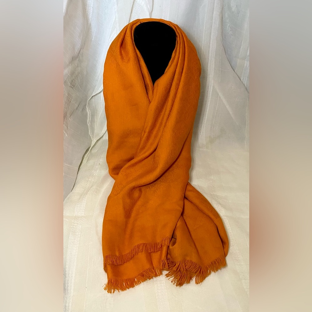 Versace Orange Wrap Scarf